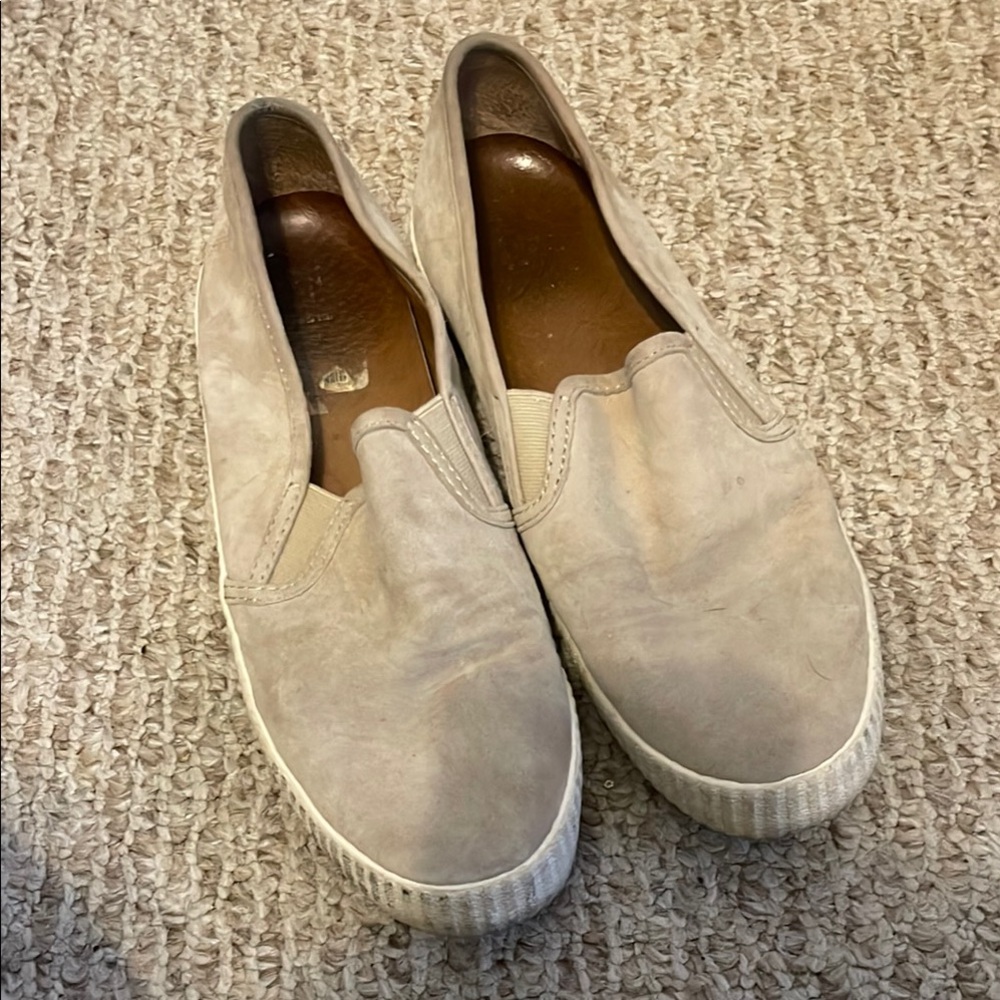 Women's Slip-On Beige Sneakers